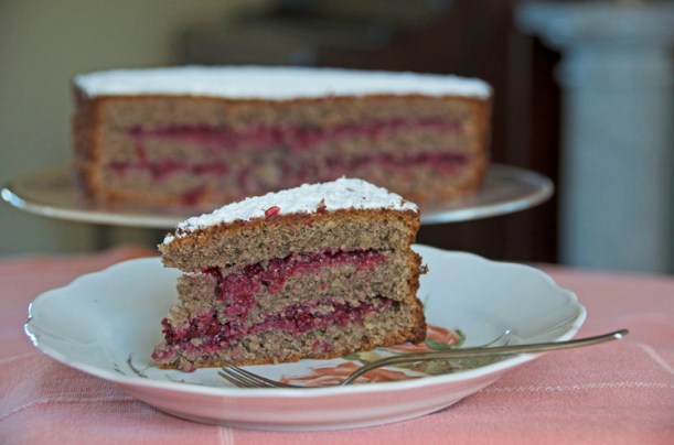 Gluten-free Buckwheat Cake with Lingonberry Filling