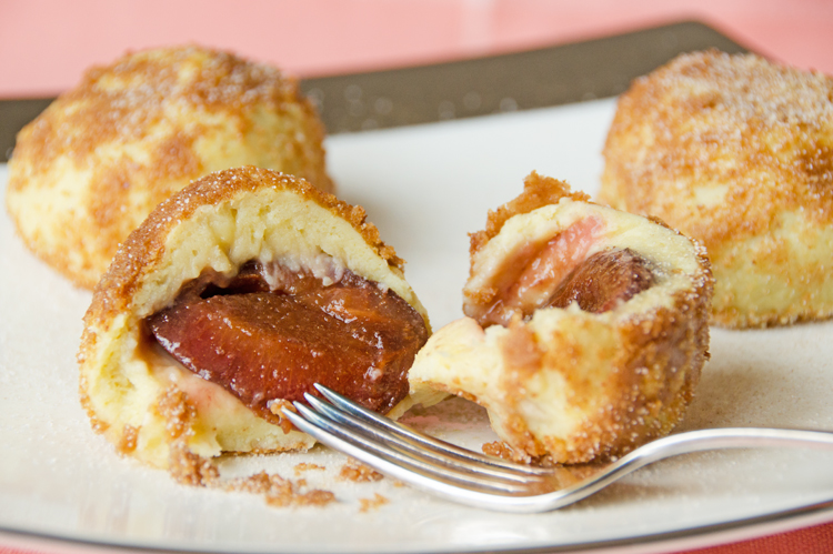 Plum Dumplings (Zwetschgenknödel) from my book, Spoonfuls of Germany