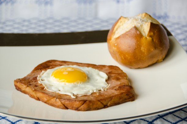 Leberkäse with fried egg