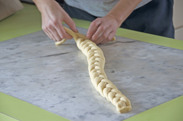 New Year's pretzel braiding